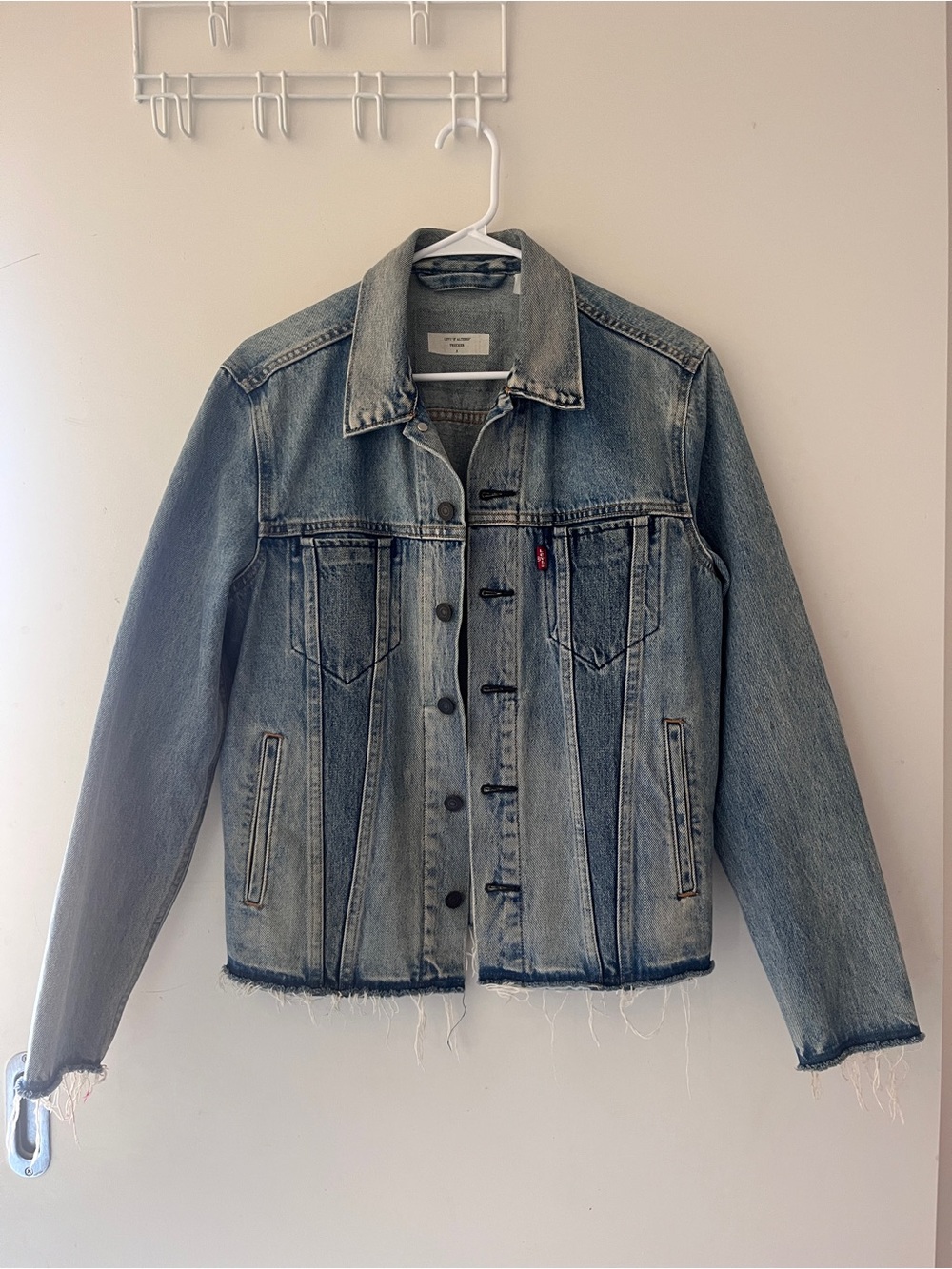 Levi's Light Wash Distressed Altered Trucker Jacket